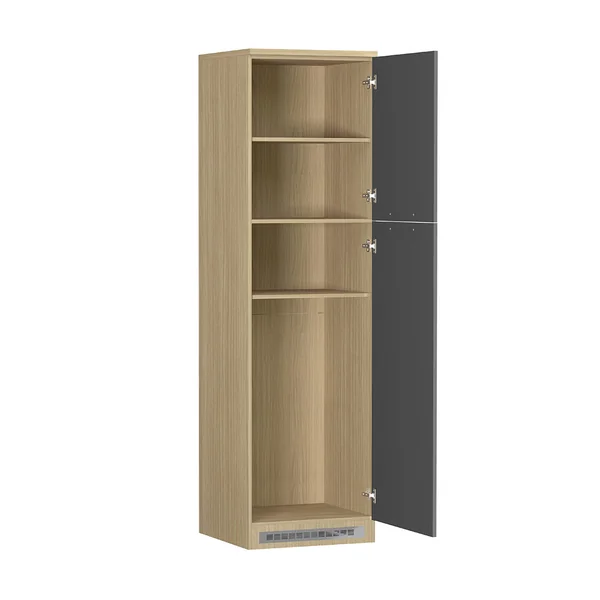 Colonne pour frigo encastrable anthracite mat/chêne Louna