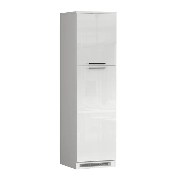 Colonne pour frigo encastrable blanc brillant Louna
