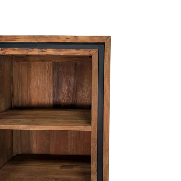 Colonne rangement en bois recyclé de teck 1 porte VADOD
