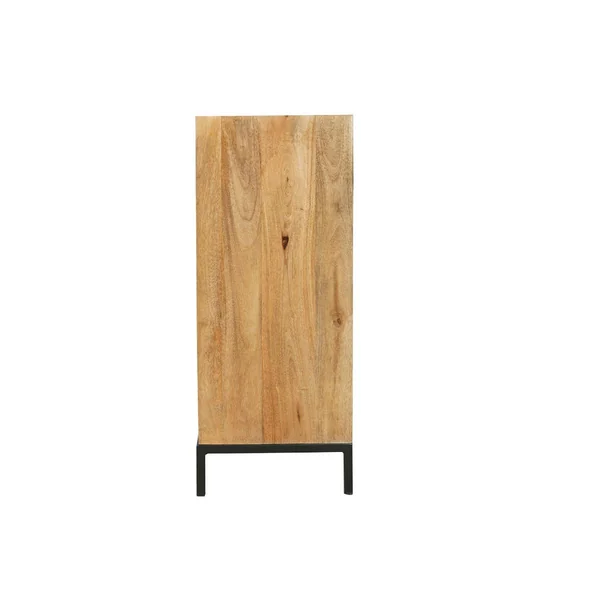 Commode étroite bois cadre noir 5 tiroirs UVEA