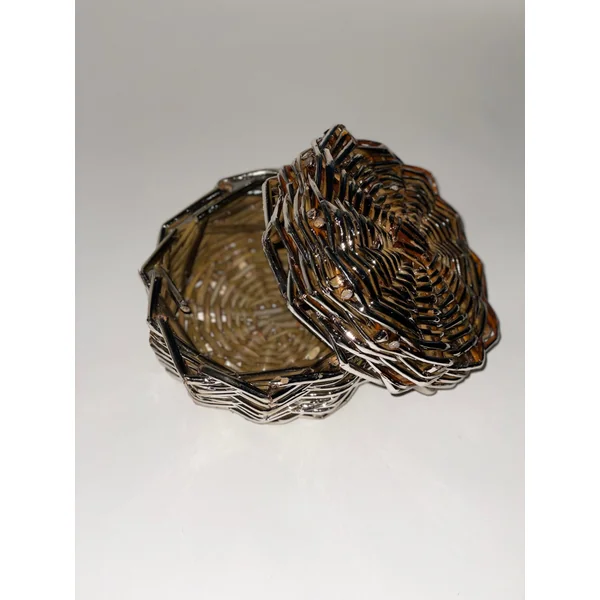 Contemporary Baskets - Mini Woven Metal-Plated Collection