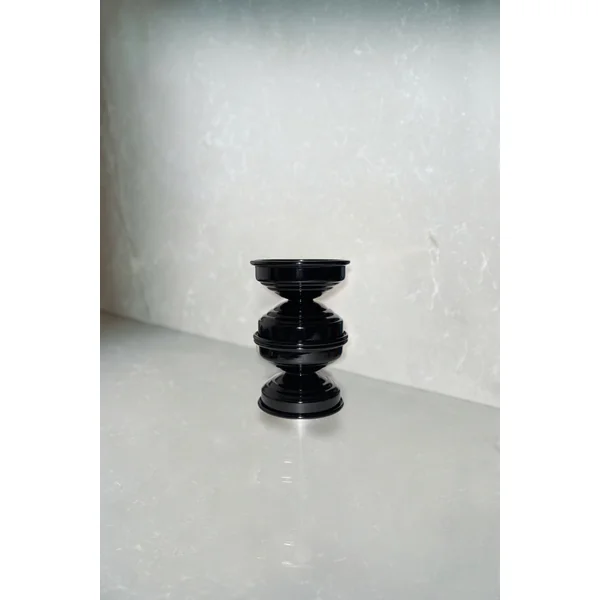 Contemporary Classic Candle Holders in Metal - Licorice Black Collection