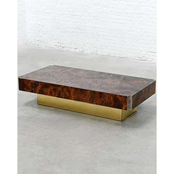 Copper Oxide Coffee Table by Guy LeFevre for Roche Bobois, 1970's