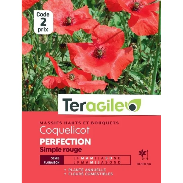 Coquelicot Perfection Simple Rouge 2g TERAGILE
