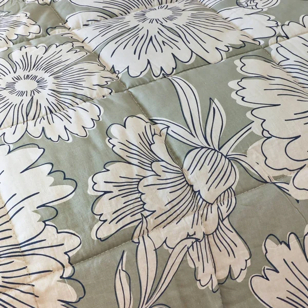 Couette imprimée et une taie d'oreiller coton (140 x 200 cm) Lara Vert