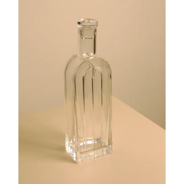 Crystal Bottle Vase by Laura Griziotti for Arnolfo di Cambio 70's