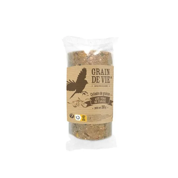 Cylindre de graisse aux vers de farine Grain de Vie – 350 g