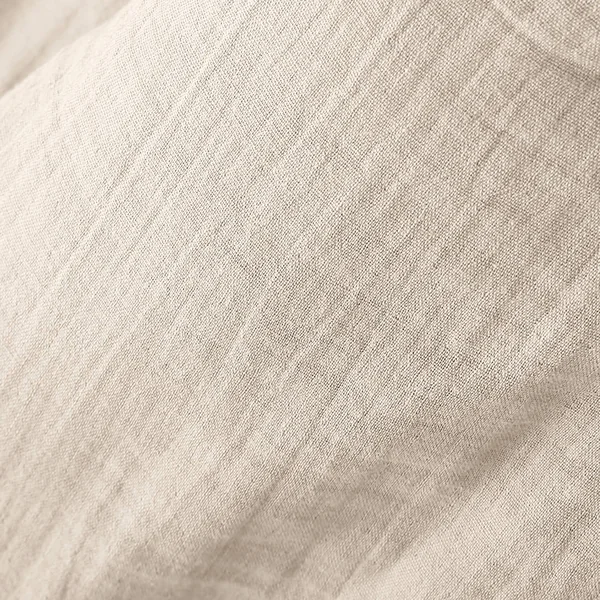 Drap housse gaze de coton (140 x 200 cm) Gaïa Beige pampa