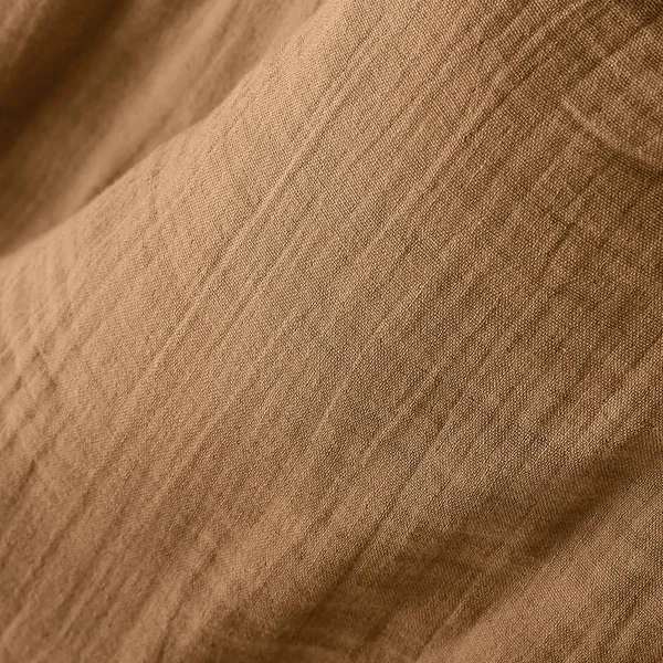 Drap housse gaze de coton (180 x 200 cm) Gaïa Camel