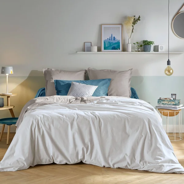 Drap housse lit de relaxation coton bio Fil & Sens - Blanc - 2 x 90 x 200 cm