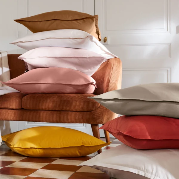 Drap housse percale de coton (160 x 200 cm) Cali Taupe
