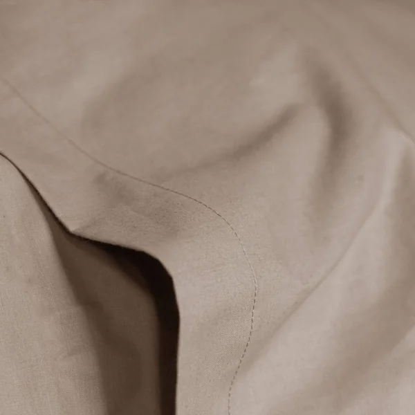 Drap plat coton bio Thaïs - Ficelle - 240 x 300 cm