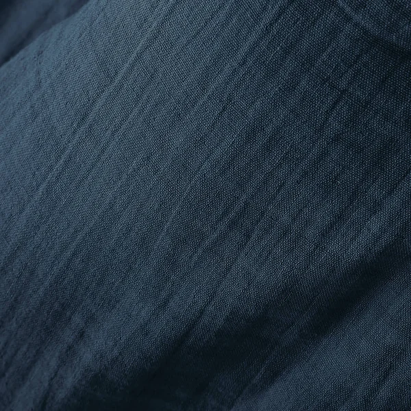 Drap plat gaze de coton (240 x 300 cm) Gaïa Bleu nuit