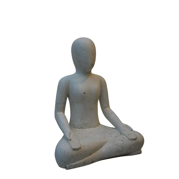 Décoration pour jardin aquatique coloris noir en pierre reconstituée figurine yoga SEDA Méditation - 30 cm