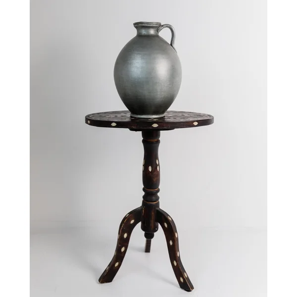 Early 19th Century Side Table, Dark Wood with Mother of Pearl Inlay