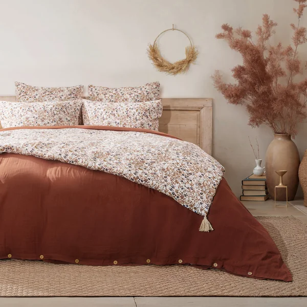 Edredon gaze de coton (90 x 200 cm) Constance Beige pampa