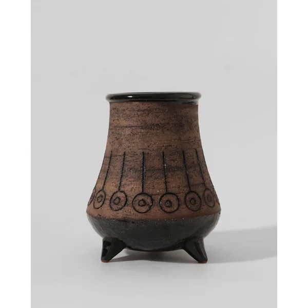 Eke Bjerén Ceramic Vase On Legs, For Gabriel Sweden, 1960s