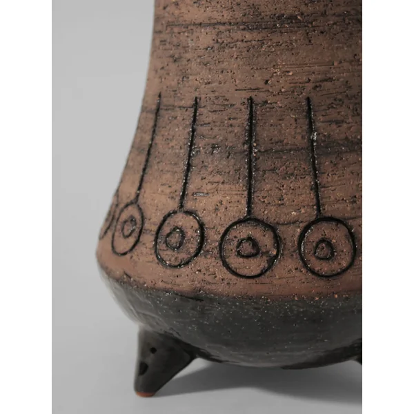 Eke Bjerén Ceramic Vase On Legs, For Gabriel Sweden, 1960s