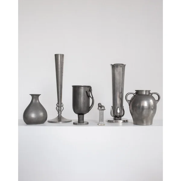 Elegant Swedish Pewter Vase, 1953