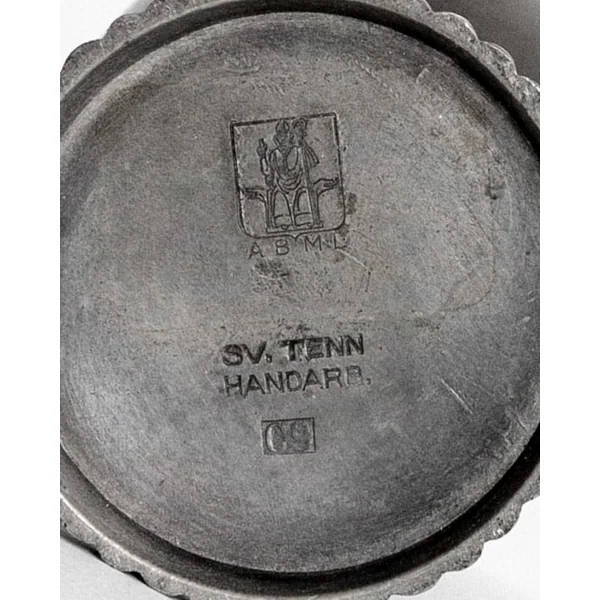 Elegant Swedish Pewter Vase, 1953