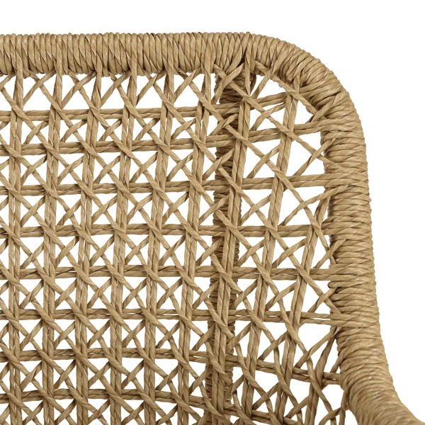 Ensemble de jardin table 320 cm et 8 fauteuils arrondis en rotin synthétique LUMIO