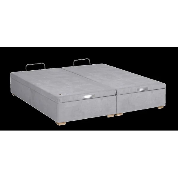 EPEDA Sommier coffre 34 cm Hercule - Gris Souris - 2 x 90 x 200 cm