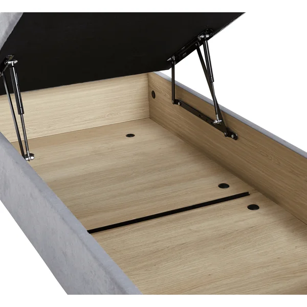 EPEDA Sommier coffre 34 cm Hercule - Gris Souris - 2 x 90 x 200 cm