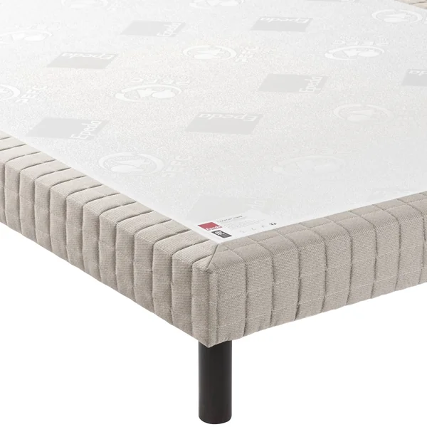 EPEDA Sommier tapissier à lattes 15 cm Nature - Gris Foncé - 80 x 200 cm