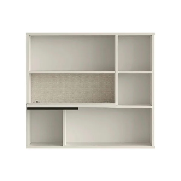 Etagère murale blanche rangement fermé 5 niches MARFA