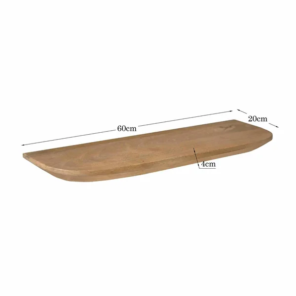 Etagère murale en bois de manguier 60 cm (lot de 3) ALMA