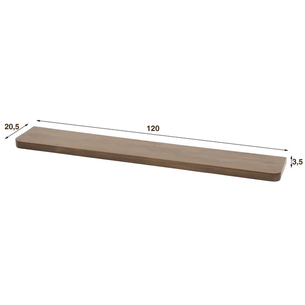 Etagère murale style nature 120 cm en acacia massif brun Carvie
