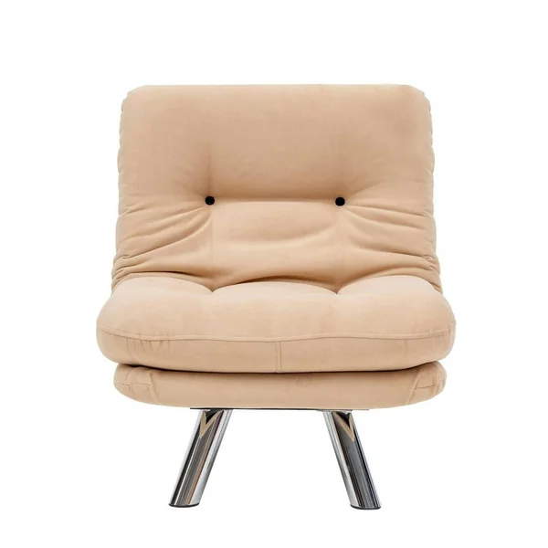 Fauteuil convertible banquette beige pieds chromés CUSCO