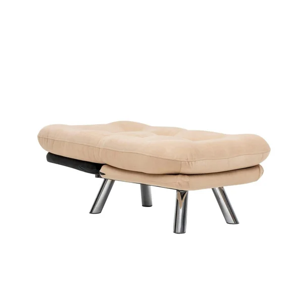 Fauteuil convertible banquette beige pieds chromés CUSCO