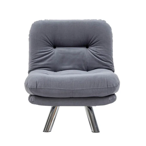 Fauteuil convertible banquette gris orage pieds chromés CUSCO