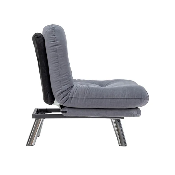 Fauteuil convertible banquette gris orage pieds chromés CUSCO
