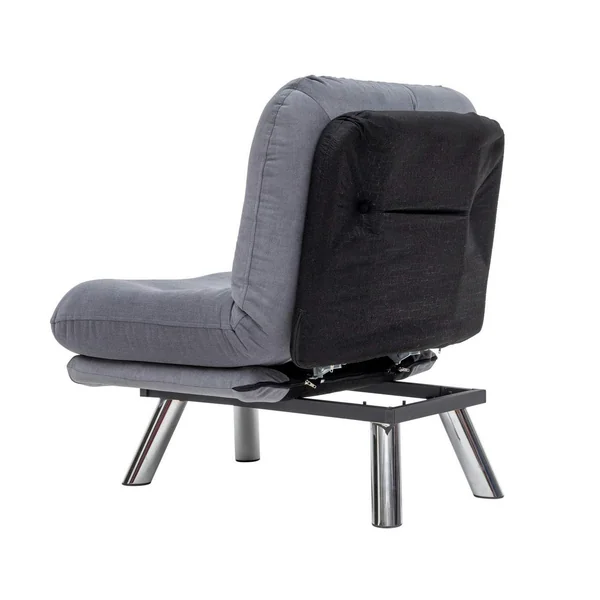 Fauteuil convertible banquette gris orage pieds chromés CUSCO