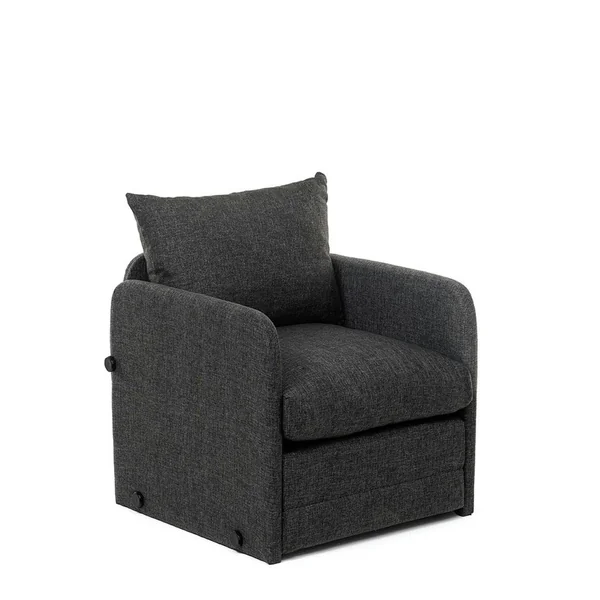 Fauteuil convertible gris foncé lin couchage 200 cm ORURO