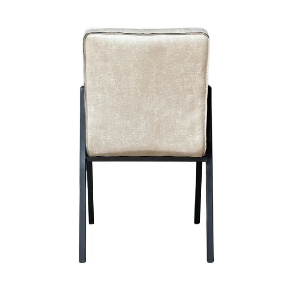 Fauteuil de table beige à bandes (lot de 2) CORTINA