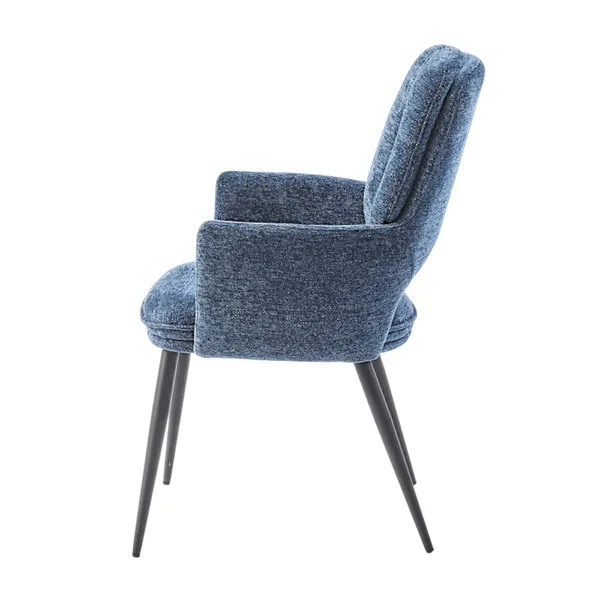 Fauteuil de table bleu à dossier ouvert (lot de 2) LIGURIE