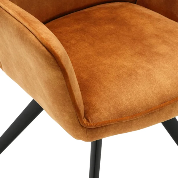 Fauteuil de table doré moderne (lot de 2) CORTINA