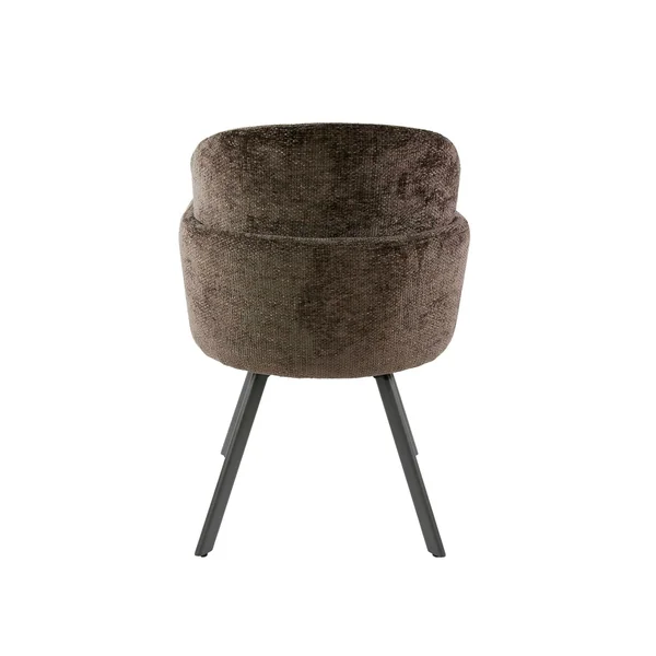 Fauteuil de table pivotant taupe texturé (lot de 2) CREEK