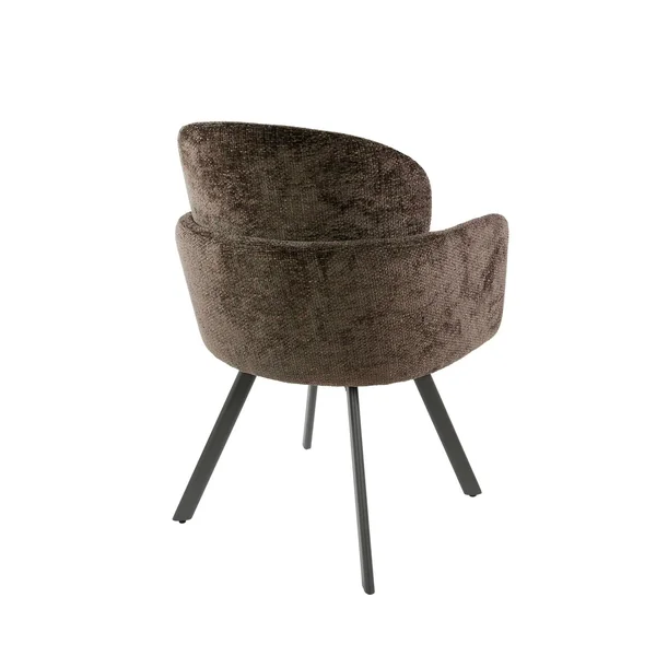 Fauteuil de table pivotant taupe texturé (lot de 2) CREEK
