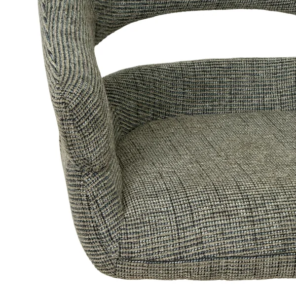 Fauteuil de table pivotant vert à dos ouvert (lot de 2) IENA