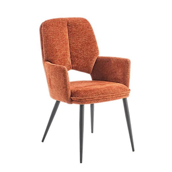 Fauteuil de table rouille à dossier ouvert (lot de 2) LIGURIE