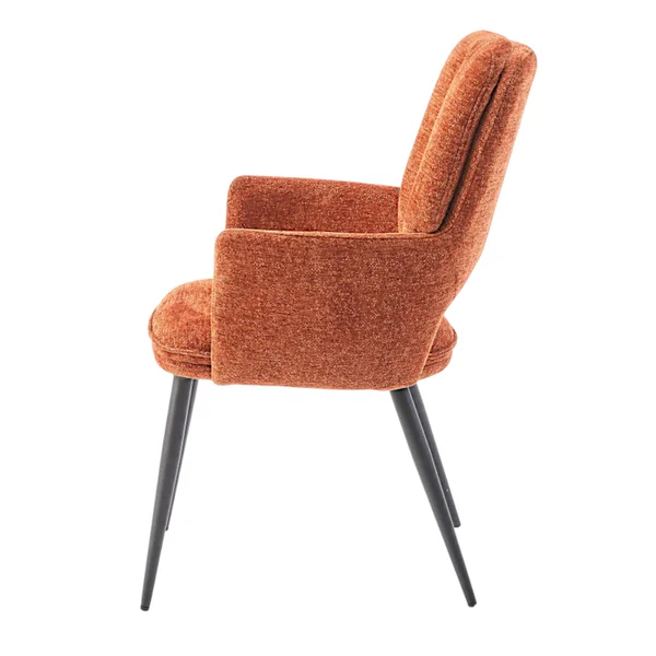 Fauteuil de table rouille à dossier ouvert (lot de 2) LIGURIE