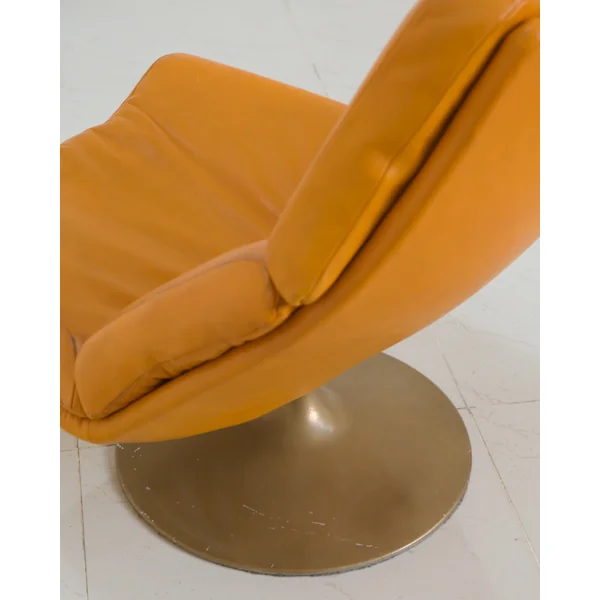 Fauteuil "F510" en cuir cognac par Geoffrey Harcourt pour Artifort 60's