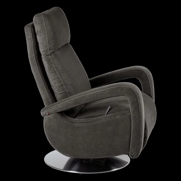 Fauteuil relax tissu recyclé Buxy - Anthracite