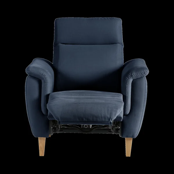 Fauteuil relax électrique coton lin Bergen - Marine