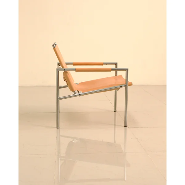 Fauteuil "SZ02" cuir beige naturel par Martin Visser pour Spectrum 00's
