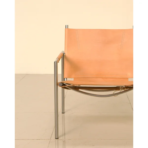 Fauteuil "SZ02" cuir beige naturel par Martin Visser pour Spectrum 00's